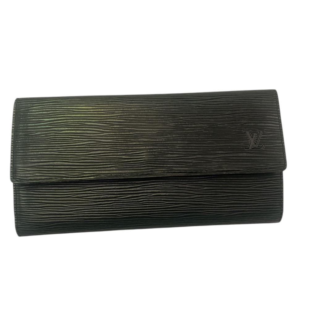 Louis Vuitton Black Epi Leather Wallet GUC
